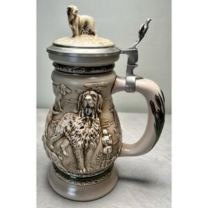 VTG 1991 Avon Great Dogs of the Outdoors Beer Stein Pewter Lid Hunting Retriever